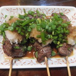 やきとり 大吉 - 料理写真:牛串1本200円、美味い!(2016.8.13)