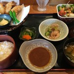 太助 - 鯵ふらいの昼膳(税込1296円)