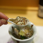 新ばし 星野 - 最高級のジュンサイ”赤玉”