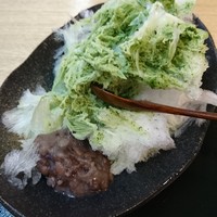 日光金谷ホテル - カキ氷　シロップをかけたところ