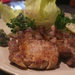 居酒屋zizi - ポークステーキあらぎりわさび添え