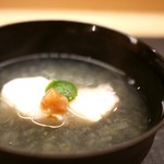 麻布十番 ふくだ - お椀　キジハタ葛ながし