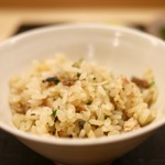 麻布十番 ふくだ - 秋刀魚の炊き込みご飯