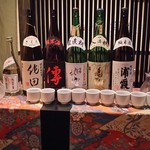 はしもと 藪き - 飲み放題の日本酒のラインナップ一例