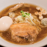 國分ラーメン食堂 - 2016.8 手もみ中華そば 醤油（720円）＋味玉（100円）