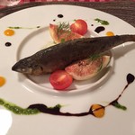 ラトリエ・ド・ギニョール・エ・マデロン - （2016・8・5）鮎のコンフィ イチジクとカニュセルベル