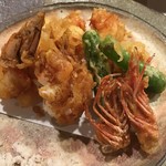 旬菜 おぐら家 - 足赤海老天婦羅