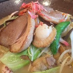 鴨肉に海鮮たっぷり