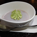 貴船荘 - 小豆プリン抹茶クリーム
      