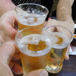 貴船荘 - 明日の勝利を祈って！乾杯♪