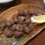 小料理 代志の - 砂肝ニンニク炒め（涙）
