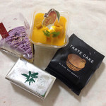 フレシュール - 紫芋のタルト、ヌウ抹茶、チーズタルト、マンゴーヨーグルト