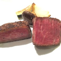 神戸牛炉釜炭焼ステーキ IDEA 銀座 - 神戸牛のシャトーブリアンとヒレのコンビネーションで200g