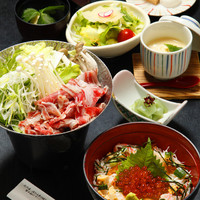 宮崎牛すきやきと蟹いくら丼御膳