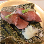 柚木元 - ＊信州牛　ミスジの炙り寿司