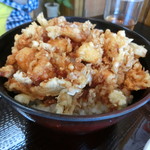 しばやま - ミニかき揚げ丼　2016.8