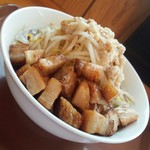 つけ麺 心心 - 男気中華肉盛り並950円ニンニク抜き／平成28年8月