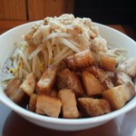 つけ麺 心心 - 男気中華肉盛り並950円ニンニク抜き／平成28年8月