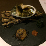 菊川 - アワビ炭火焼き 肝ソース /1680