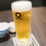 Yakimonodaininguhorun - 2016.8 サッポロ生ビール黒ラベル中ジョッキ（490円）