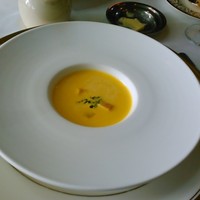 現代仏蘭西料理 朔詩舎 - [料理] ひんやり冷たい夏の野菜クリームスープ (南瓜の冷製ポタージュ) ①