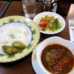 みずさわ珈琲店 - スパイシーカレーのランチセット（コーヒー付\900）です