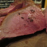 a table - 極上お肉の炭火焼き　山形産ジャージー種　仔牛　骨付きロース（7,600円）