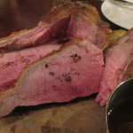 a table - 極上お肉の炭火焼き　山形産ジャージー種　仔牛　骨付きロース（7,600円）