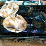 磯丸水産 - 白蛤（ホンビノス貝） 2個とホッキ貝 1個 