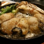 かきと旬鮮料理とおそば 開 - 牡蠣ステーキ