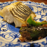 割烹　川上 - 愛知県知多産の鱸塩焼き