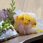 Three types of sashimi of the day