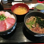 Nokkeya - ランチ)マグロ丼・ソバ