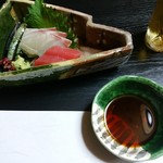 割烹 ふじむら - 鯛と鮪の刺身