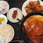 台湾料理 金龍閣 - 天津麺セット2016年8月