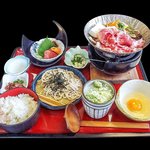和食麺処 サガミ - 牛すき鍋とお刺身御膳