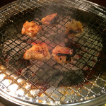 Sannomiya Sakaba Jounetsu Horumon - 脂の面を真ん中で豪快に焼く