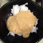 かがやき - 〆にとろろご飯を一口