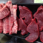 かがやき - お替りした焼肉　厚切りカット