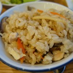 老神温泉 ぎょうざの満洲 - （2016/7月　朝食）ブッフェの炊き込みご飯