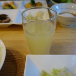 老神温泉 ぎょうざの満洲 - （2016/7月　朝食）ブッフェのりんごジュース
