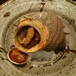 二条有恒 - さざえ 炭火焼き