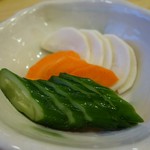 老神温泉 ぎょうざの満洲 - （2016/7月　夕食）「手作りぬか漬け」