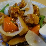 老神温泉 ぎょうざの満洲 - （2016/7月　夕食）「酢豚」