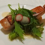 カランドリエ - 魚料理(高知県の金目鯛のポワレ　ブールブランソース）