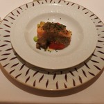 カランドリエ - 冷たい前菜(北海道の時知らず（サーモン）のコンフィ)　