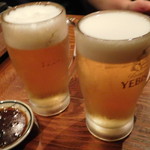 やきにく 宵緒 - エビス生ビール