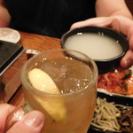 やきにく 宵緒 - 明日の勝利を祈念して乾杯♪