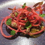 イレテテュヌフワ - [ランチ]和牛ステーキと赤身大根のスライスのせ