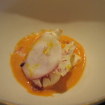 [ランチ]タコと葉野菜、スープ添え